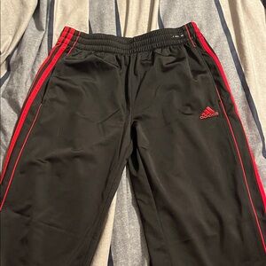 Adidas Kids Red and Black Sweatpants